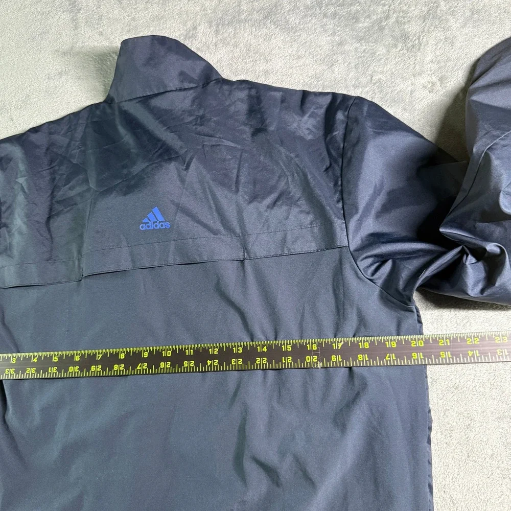 Adidas Messi Windbreaker Jacket Mens Small Navy Blue Full Zip Soccer Training
